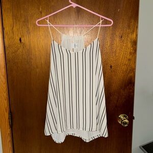 Black and white stripped spaghetti strap shirt
